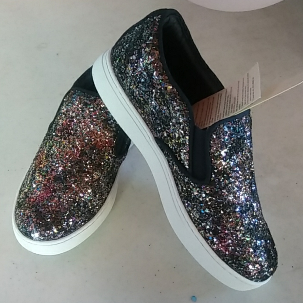 Multicolor Glitter Textile Material Sneakers - image 4
